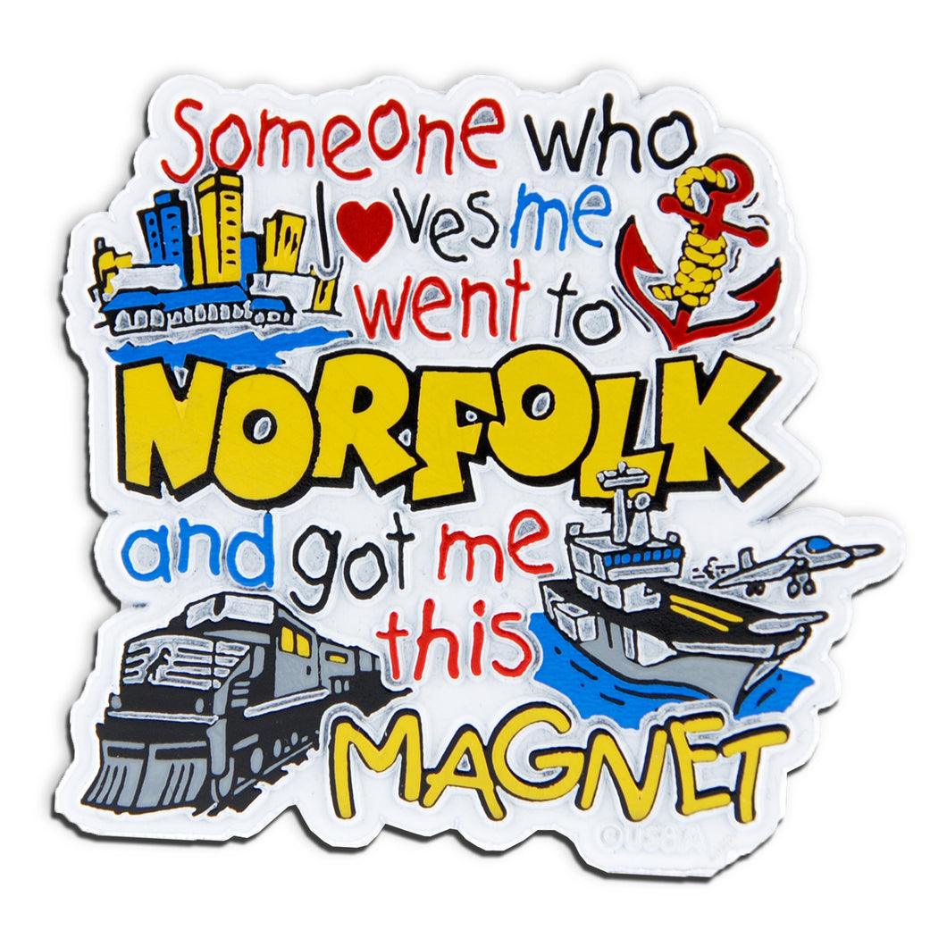Rubber Magnet Large Norfolk Someone Loves Me