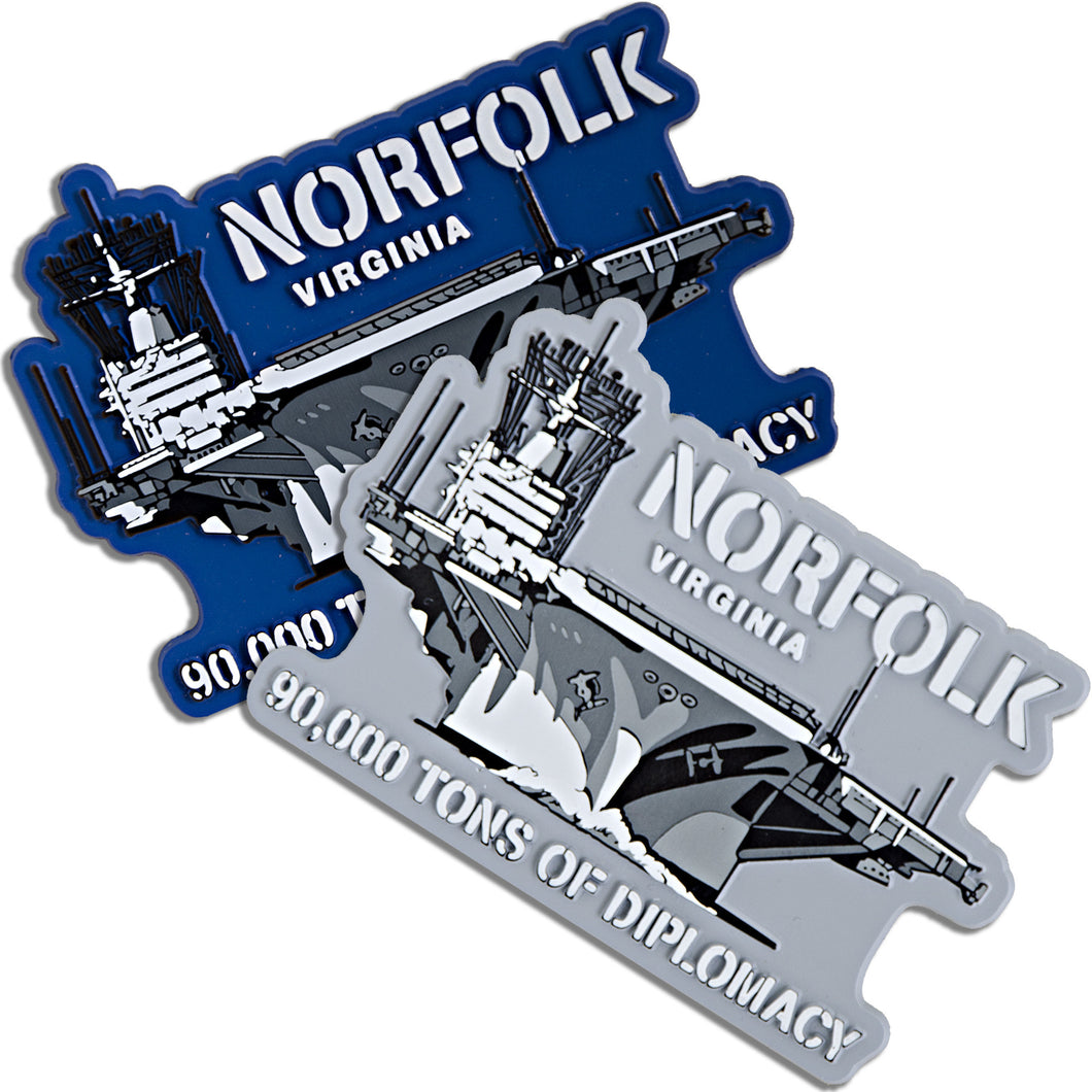 Rubber Magnet Large Norfolk 90000 Tons