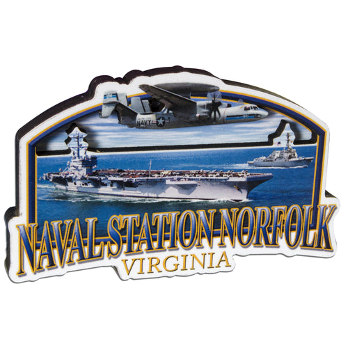 MGNV56 Magnet Wood Montage - Naval Station Norfolk