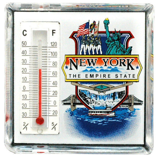 Thermometer Magnet Lucite New York State