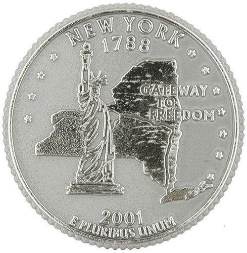 Magnet Rubber Polybag New York State Coin