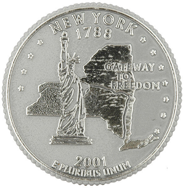Magnet Rubber Polybag New York State Coin