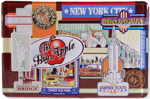 Magnet Thick Lucite New York City Vintage
