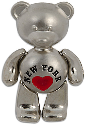 Magnet Moving Teddy Bear NY with Heart