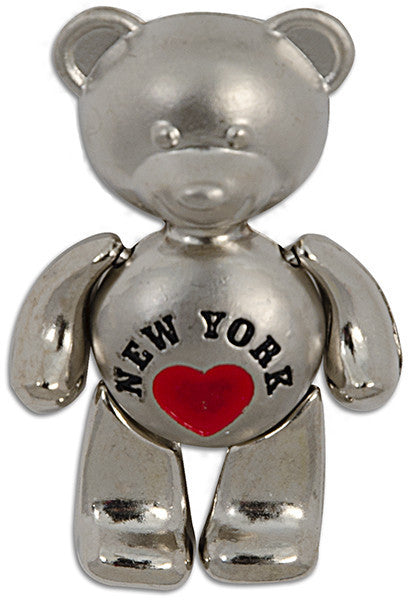 Magnet Moving Teddy Bear NY with Heart