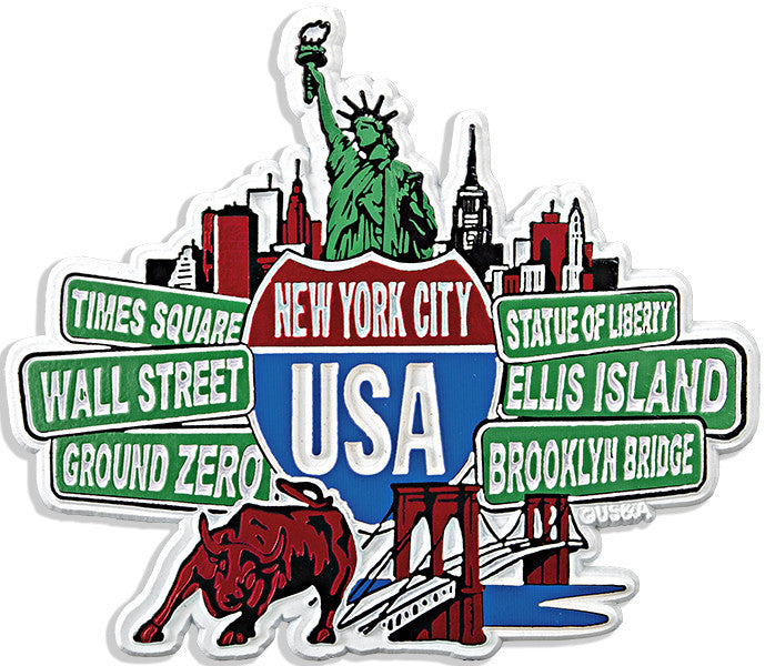 Rubber Magnet Large New York City Signs