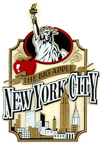 Rubber Magnet Large New York City Vintage