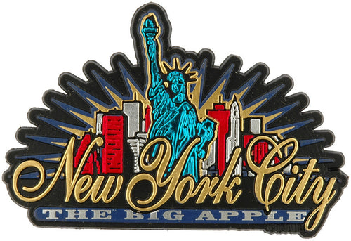 Rubber Magnet Large New York City Sunburst