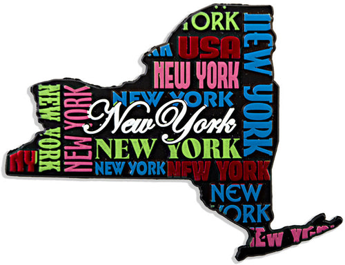 Rubber Magnet Large New York Repeating