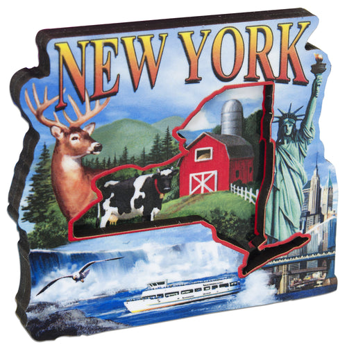 MGNY57 Magnet Wood Montage New York State
