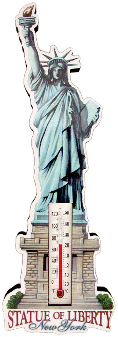 Magnet Wood Thermometer NY Statue of Liberty