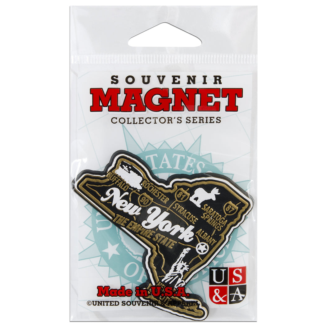 MGNY98 Magnet 3 Color Map New York with Cities