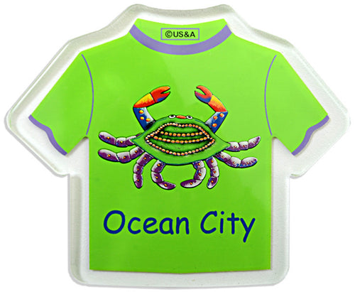 Magnet Lucite T-Shirt Ocean City Crab