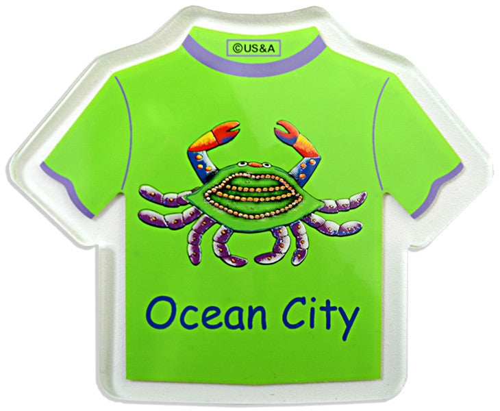 Magnet Lucite T-Shirt Ocean City Crab