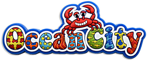 Magnet Raised Word Ocean City