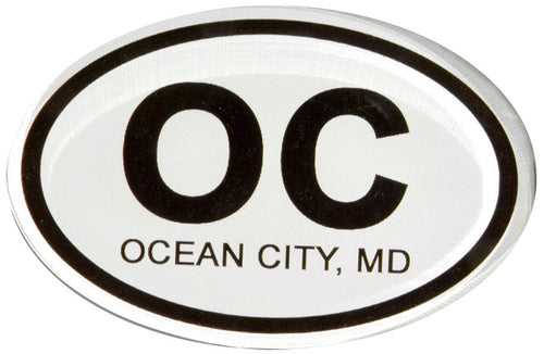 Magnet Thick Lucite Ocean City Euro Oval