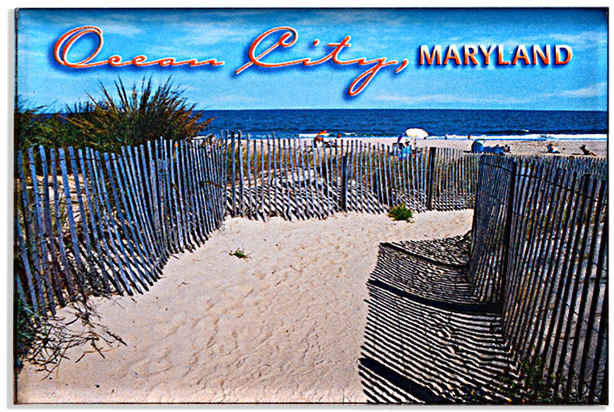 Magnet Thick Lucite Ocean City Dunes