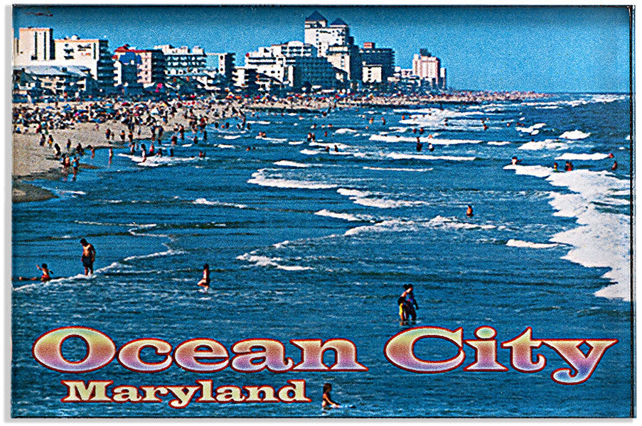 Magnet Thick Lucite Ocean City Waves