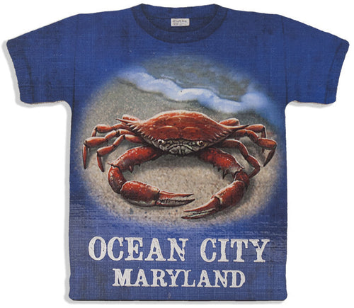 Magnet Wood T-Shirt Ocean City Crab