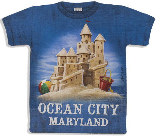 Magnet Wood T-Shirt Ocean City Sand Castle