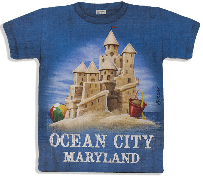 Magnet Wood T-Shirt Ocean City Sand Castle