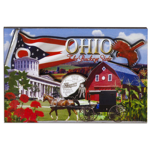MGOH01 Magnet / Dual Level Epoxy - Ohio Photo Montage