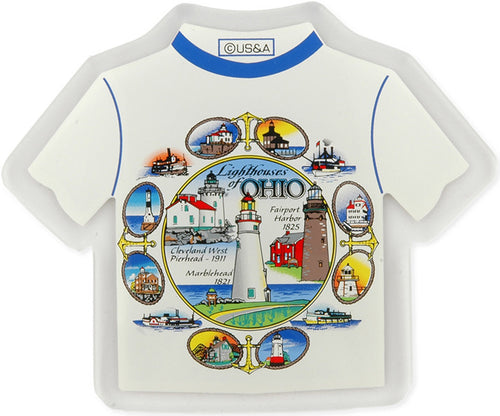 Magnet Lucite T-Shirt Lighthouses of Ohio