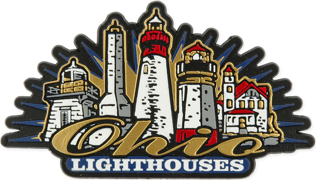 Rubber Magnet Large Ohio Lighthouses