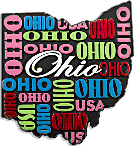 Rubber Magnet Large Ohio Repeating