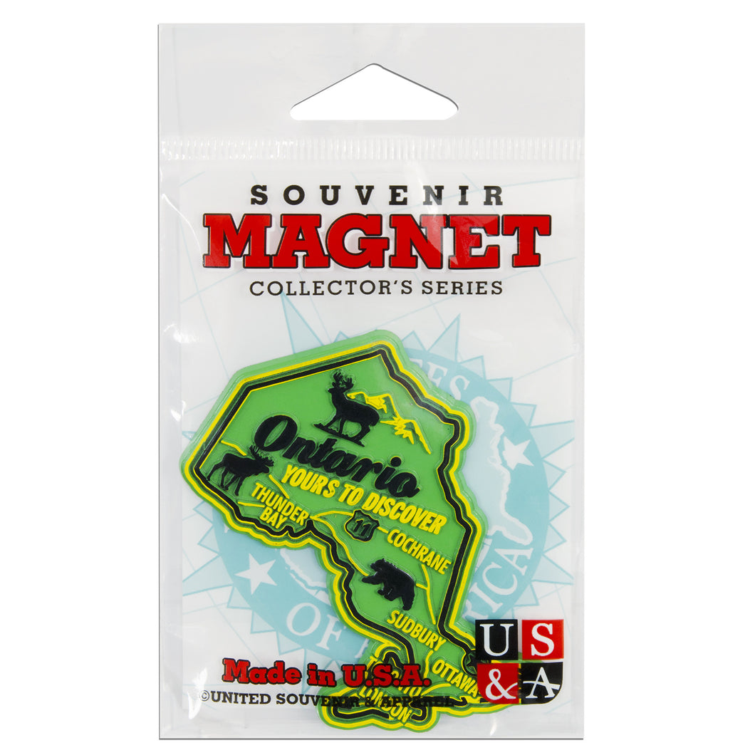 MGON98 Magnet 3 Color Map Ontario with Cities