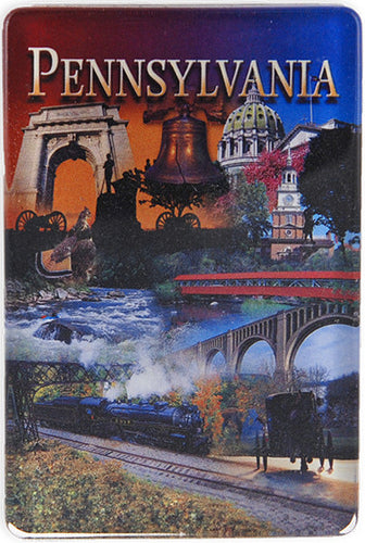 Magnet Thick Lucite PA Photo Montage