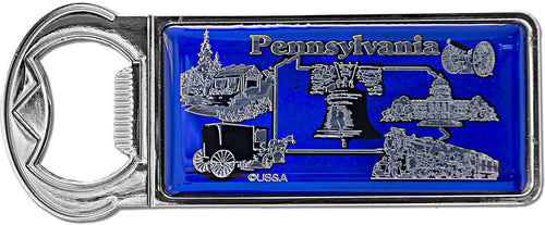 Magnet Opener Dk Blue Foil Pennsylvania