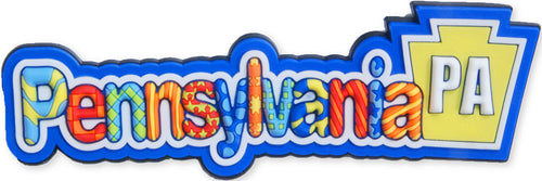 Magnet Raised Word Pennsylvania