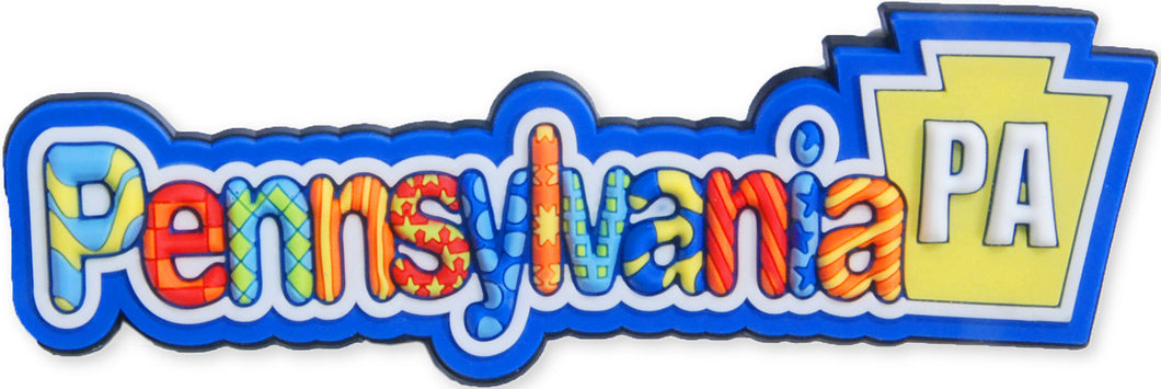 Magnet Raised Word Pennsylvania