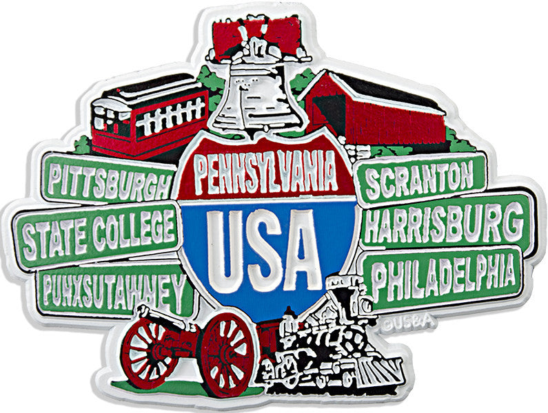 Rubber Magnet Large Pennsylvania Signs