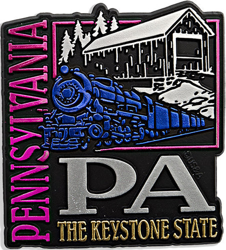 Rubber Magnet Large PA Metallic Square