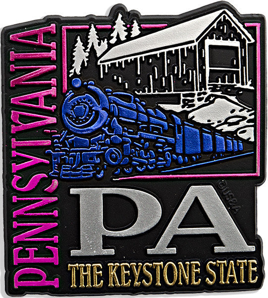 Rubber Magnet Large PA Metallic Square