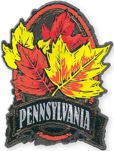 Rubber Magnet Large PA Leaves