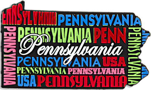 Rubber Magnet Large Pennsylvania Repeating