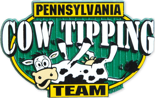 Rubber Magnet Large PA Cow Tipping Team