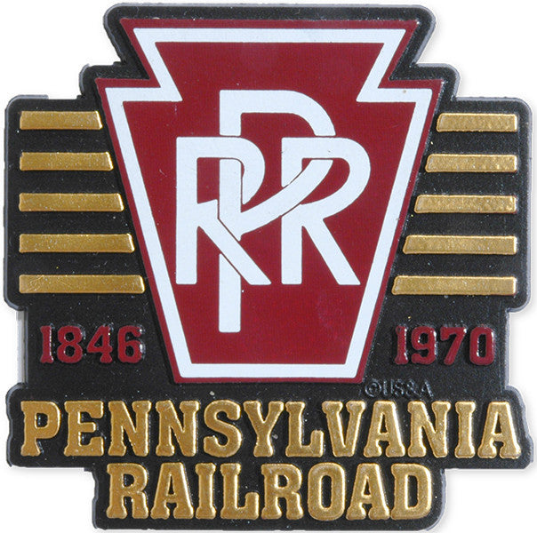 Rubber Magnet Large PA Railroad PRR Keystone