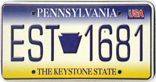 Magnet Wood License Plate Pennsylvania