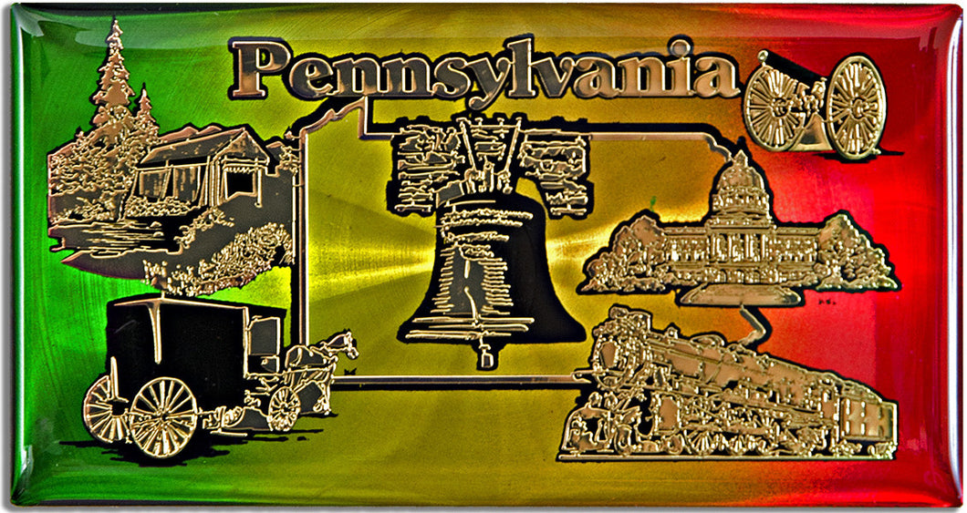 Magnet Rainbow Foil Pennsylvania