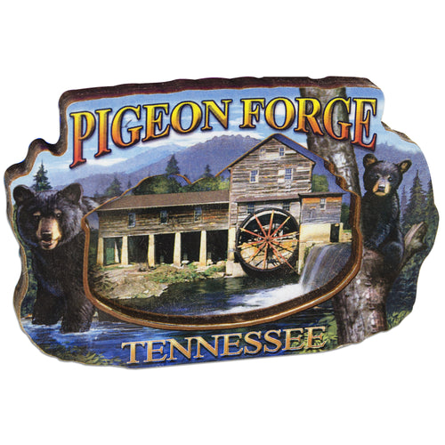 MGPF57 Magnet Wood Montage Pigeon Forge
