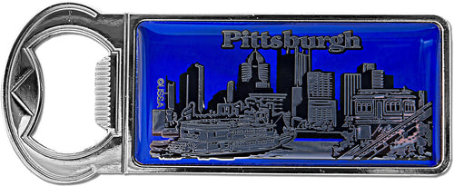 Magnet Opener Dk Blue Foil Pittsburgh