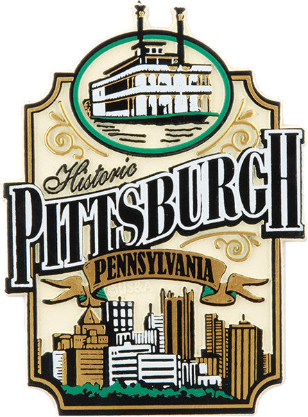Rubber Magnet Large Pittsburgh Vintage