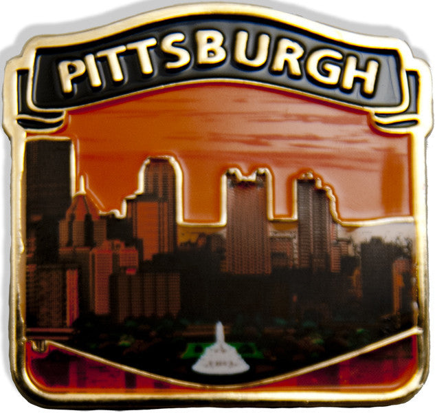 Magnet Color Filled Pittsburgh Orange Sky