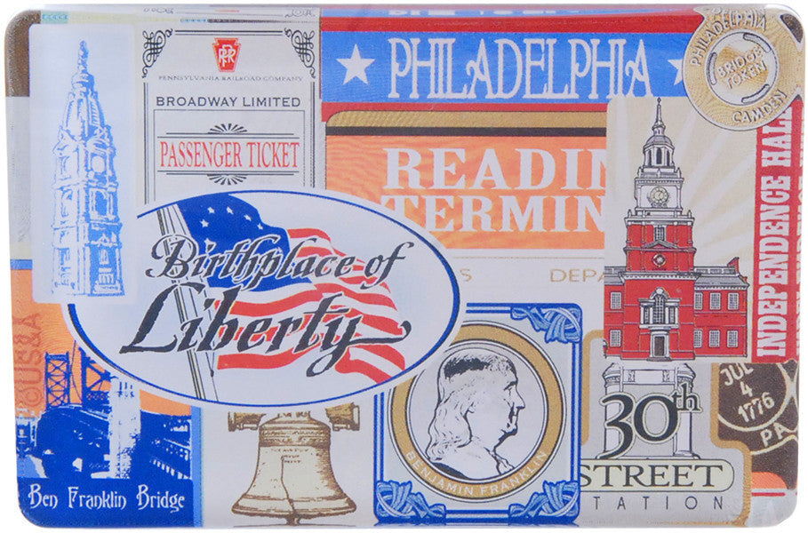 Magnet Thick Lucite Philadelphia Vintage