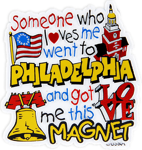 Rubber Magnet Large Philadel Someone Loves Me