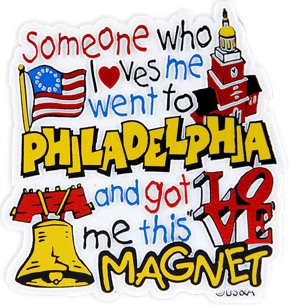 Rubber Magnet Large Philadel Someone Loves Me